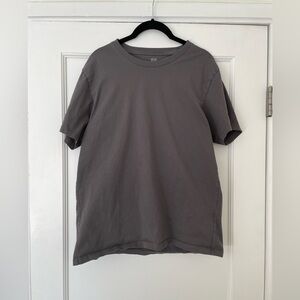 Uniqlo Men Dark Grey Gray Supima Cotton T Shirt Large